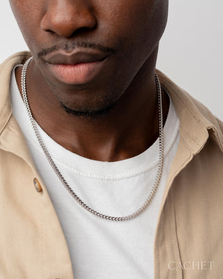 Profondeur - Rhodium-Plated Chain Men's Necklace - CACHET by Paparazzi