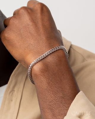 Perspicace - Rhodium-Plated Chain Men's Bracelet - CACHET by Paparazzi