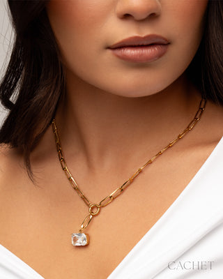 Crysta - 18K Gold-Plated & Cubic Zirconia Short Necklace - CACHET by Paparazzi