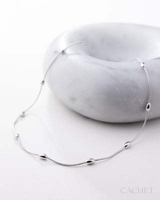 Exceptionnelle - Rhodium-Plated Beaded Necklace - CACHET by Paparazzi