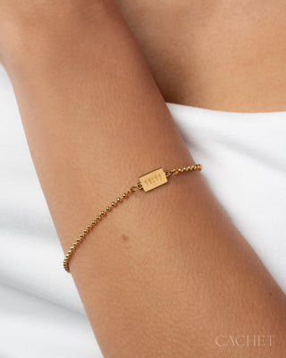 Opportunité 18K gold-plated stainless steel chain bracelet alternate view