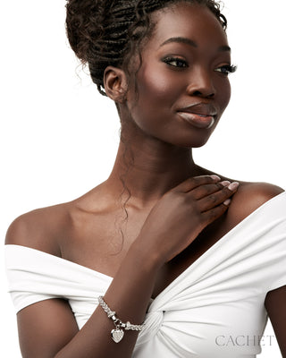 Familière - Rhodium-Plated Heart Bracelet - CACHET by Paparazzi