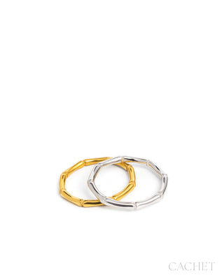 Partenariat  - Size 7 -  18K Gold/Rhodium Ring