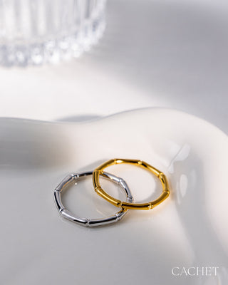 Partenariat - Size 8 - 18K Gold/Rhodium Ring