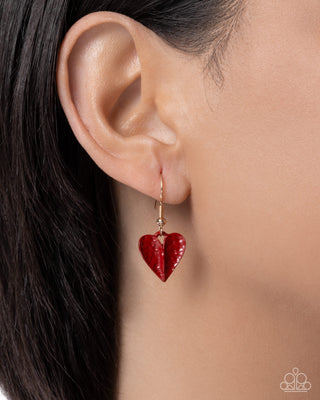 Cupid Craze - Red - Cheetah Print Cord - Paparazzi Necklace