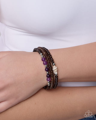 Shell Specialty - Purple - Paparazzi Coil Bracelet