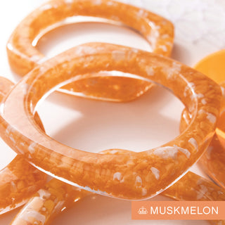 Slow Sophistication - Orange - Acrylic Paparazzi Bangle Bracelet