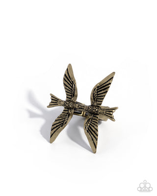 Free-Spirited Feathers - Brass