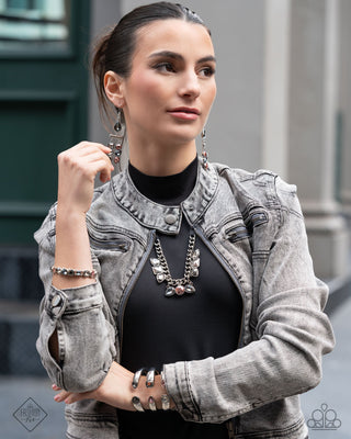 Confident Curtsy - Multi Gemstone Silver Fishhook Earrings - December 2024 Magnificent Musings