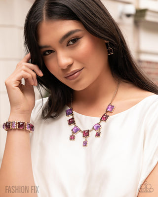 Retro Radical - Purple Bracelet - Glimpses of Malibu December 2025 - Paparazzi Accessories