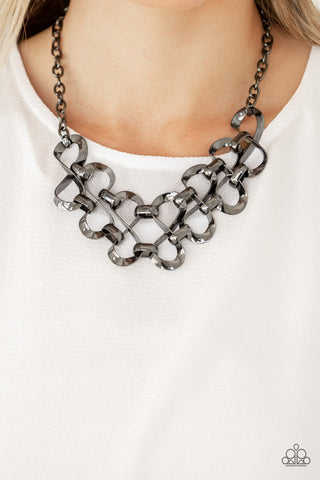Work, Play, and Slay Black Paparazzi Necklace