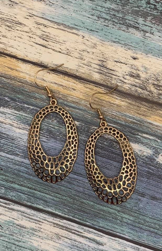 The HOLE Nine Yards Gold Paparazzi Earrings