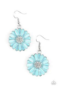 Distracted by Daisies Blue Paparazzi Earrings