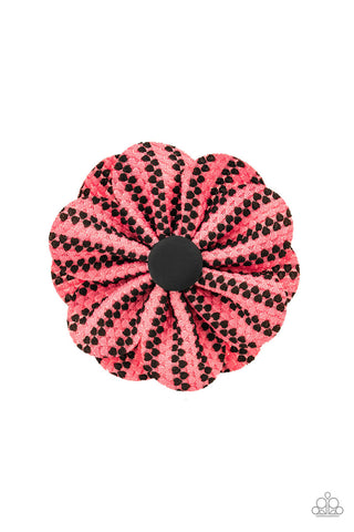 Electric Garden Pink Paparazzi Hair Clip