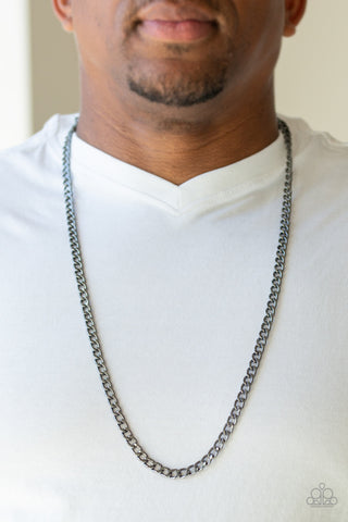 Delta Black Paparazzi Men's Necklace