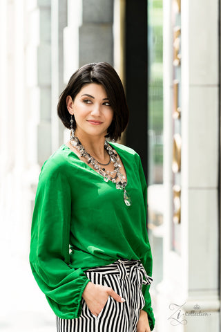 Prismatic 2019 Zi Collection White Gunmetal Paparazzi Necklace