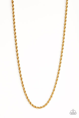 Double Dribble Gold Paparazzi Necklace