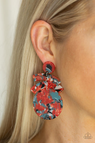 In the HAUTE Seat Orange Paparazzi Earrings