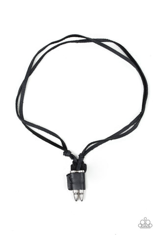 Dodge a Bullet Black Paparazzi Necklace