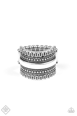 Sahara Style Silver Paparazzi Ring
