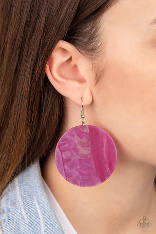 Cosmic Rainbow Pink Multi Paparazzi Earrings