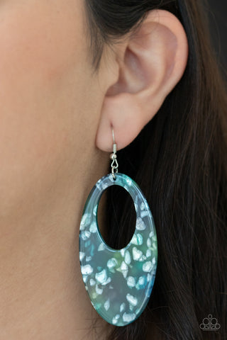 Rainbow Springs Multi Green Blue Paparazzi Earrings