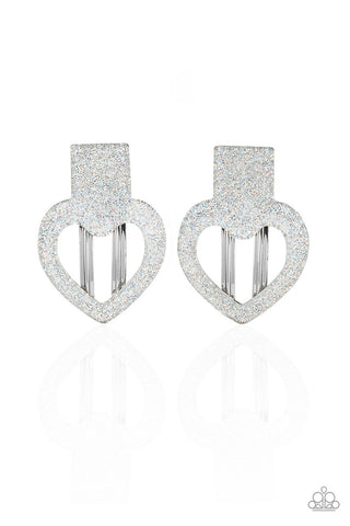 Glitter-Hearted Multi Paparazzi Hair Clip