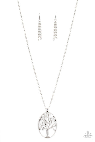 Well-Rooted Silver Paparazzi Necklace