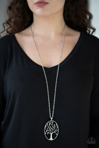 Well-Rooted Silver Paparazzi Necklace