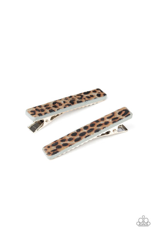 Going GRR-eat Lengths Silver Paparazzi Hair Clips