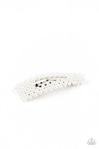 Pearl Persuasion White Paparazzi Hair Clip