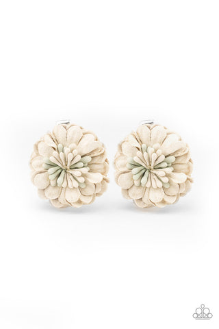 Garden Goals White Paparazzi Hair Clip