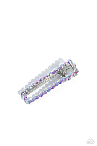 Clip Clique - Purple - Iridescent Rhinestone Paparazzi Hair Clip