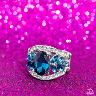 Cosmic Clique - Blue - Rhinestone Paparazzi Ring
