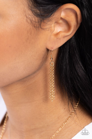 Live The Life You Love - Gold - Inspirational Paparazzi Short Necklace