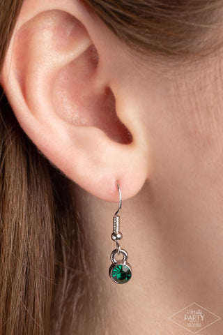 Meadow Muse - Multi - Red and Green Flower Paparazzi Short Necklace - Pink Diamond Exclusive