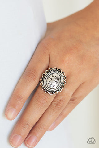 Trust Silver Paparazzi Ring