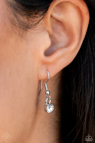 Dreamy Dowry - Multi - Rhinestone and White Pearl Y-Shaped Paparazzi Short Necklace - September 2023 Fiercely 5th Avenue