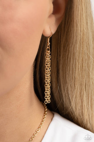 Man's Best Friend - Gold - Heart and Paw Print Pink "Best Friend" Paparazzi Short Necklace