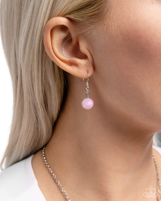 Disco Date - Pink - and Silver Bead Paparazzi Short Necklace