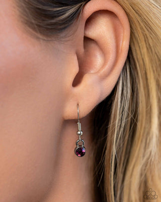 For the Most HEART - Purple - Ombre Rhinestone Encrusted Heart Paparazzi Short Necklace - 2024 Empower Me Pink Exclusive