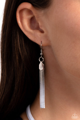 Spray Paint Sass - White - Ombre Painted Snake Chain Paparazzi Short Necklace