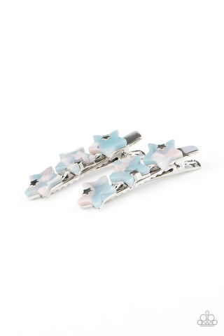 Brightest Star in the Sky Blue Paparazzi Hair Clips