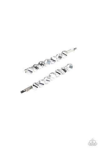Easy on the Hairspray Silver Paparazzi Hair Clips