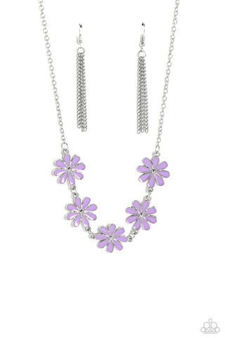 Flora Fantasy - Purple - Daisy Paparazzi Short Necklace