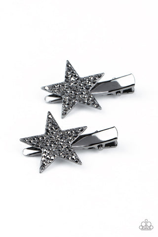 Give Me a Head-STARt Black Paparazzi Hair Clips