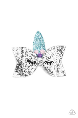 Just Be a YOU-nicorn Silver Paparazzi Hair Clip