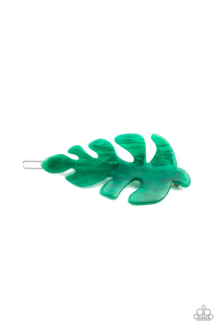 LEAF Your Mark Green Paparazzi Hair Clip