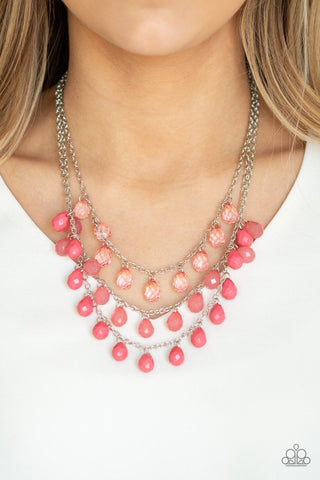 Melting Ice Caps Pink Paparazzi Necklace