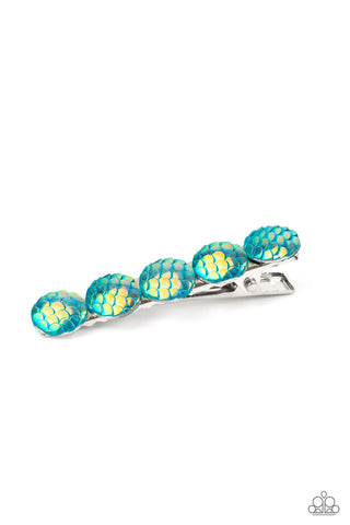 Mesmerizingly Mermaid Blue Paparazzi Hair Clip